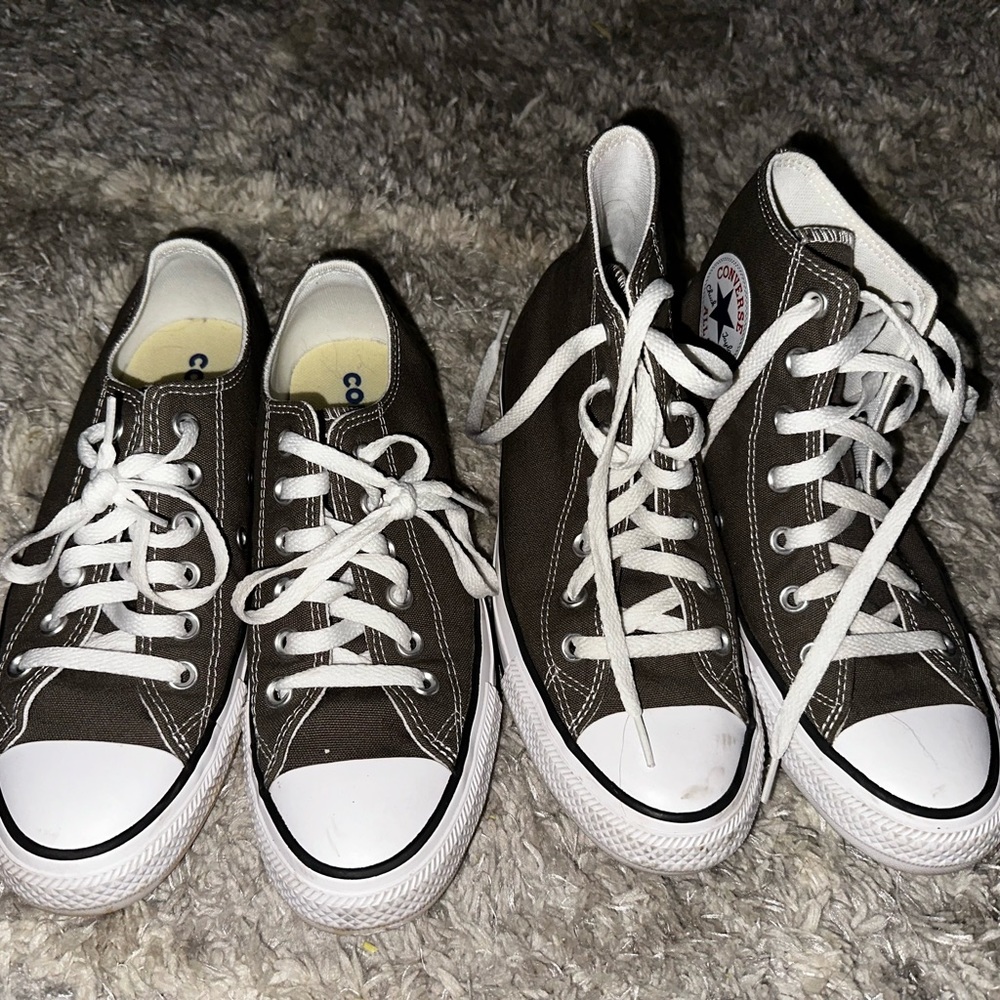 Women’s gray converse high and low tops bundle